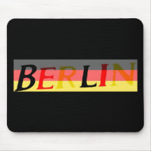 Berlin Logo on German Flag Mousepads