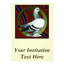 Berliner Pigeon Circle Custom Invitations