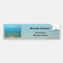 Bermuda: Blue Green Waters Bumper Stickers