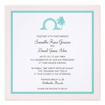 Bermuda Moongate Wedding Destination Custom Invite
