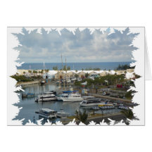 Bermuda port greeting card
