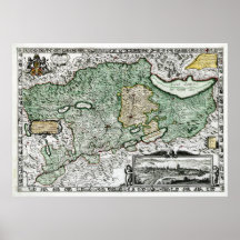 Bern - 1636 Map Poster