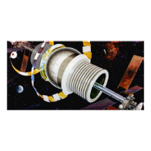 Bernal Sphere Exterior Space Travel Picture Card