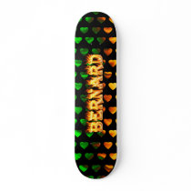 Bernard skateboard fire and flames design.
