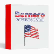 Bernero Patriotic American Flag 2010 Elections Vinyl Binder