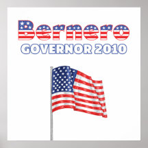 Bernero Patriotic American Flag 2010 Elections Print