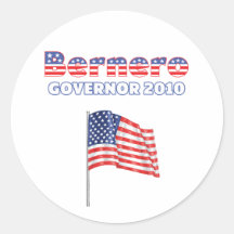 Bernero Patriotic American Flag 2010 Elections Sticker