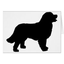 Bernese Mountain Dog (black silhouette) Greeting Card