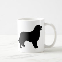 Bernese Mountain Dog (black silhouette) Coffee Mugs
