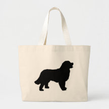 Bernese Mountain Dog (black silhouette) Tote Bags