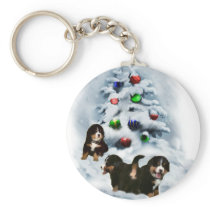 Bernese Mountain Dog Christmas Gifts Key Chain