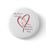 Bernese Mountain Dog Heart Belongs Pins