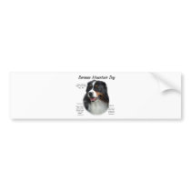 Bernese Mountain Dog History Design bumper stickers