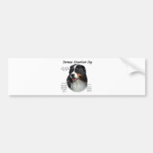 Bernese Mountain Dog History Design Bumper Stickers