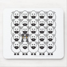 Bernese Mountain Dog in the Sheep Mouse Pads