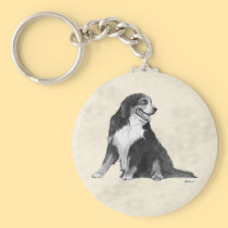 bernese mountain dog keychains