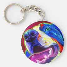 Bernese Mountain Dog Keychain