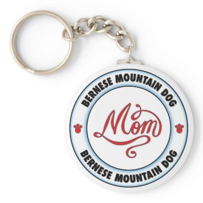 BERNESE MOUNTAIN DOG mom Keychains by cartoondogs