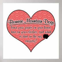 Bernese Mountain Dog Paw Prints Humour