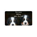 Bernese Mountain dog puppies address label