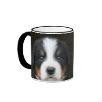 Bernese mountain dog puppies mug