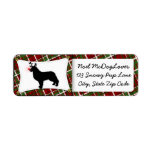 Bernese Mountain Dog Reindeer Christmas Custom Return Address Label