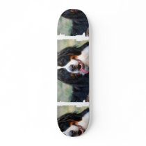 Bernese Mountain Dog with Big Tongue Skateboard