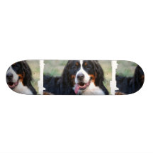 Bernese Mountain Dog with Big Tongue Skateboard