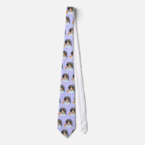 Bernese Mt Dog Cake Face Birthday Neck Tie