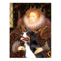 Bernsese & the Queen Postcard