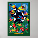 BERRIED IN TOUCANS POSTER