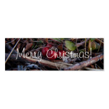 Berries and Twigs; Merry Christmas Business Cards