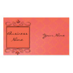Berry and Papaya Damask Business Card