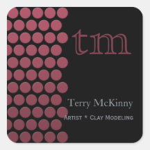 Berry Dots on Black Sticker