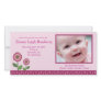 Berry Flower Garden 8x4 Photo Birth Announcement Photo Card Template