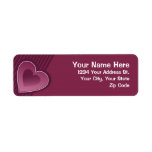 Berry Hearts Return Address Labels