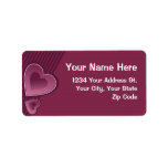 Berry Hearts Personalized Address Label