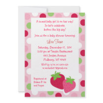 Berry Sweet Strawberry Baby Shower Invitations