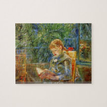 Berthe Morisot - Little girl reading puzzle