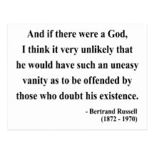 Bertrand Russell Quote 3a Post Card