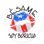 Besame Soy Boricua Kiss Me I'm Puerto Rican Stickers