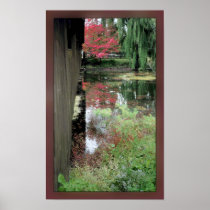 Beside a Covered Bridge Poster