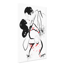 Beso de Tango - Kiss of Tango Stretched Canvas Print