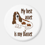 Best Asset Basset Hound Refrigerator Magnet