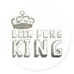 Best Beer Pong King Stickers
