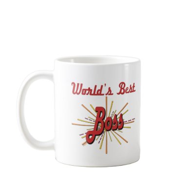 Best Boss Gifts Mug by DesignsOutOfMind