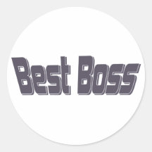 Best Boss Round Sticker