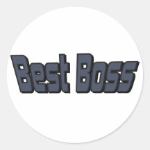 Best Boss Round Stickers