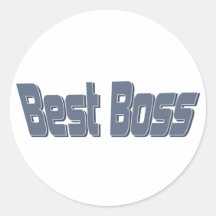 Best Boss Round Stickers