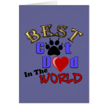 Best Cat Dad In The World for Father's Day Card